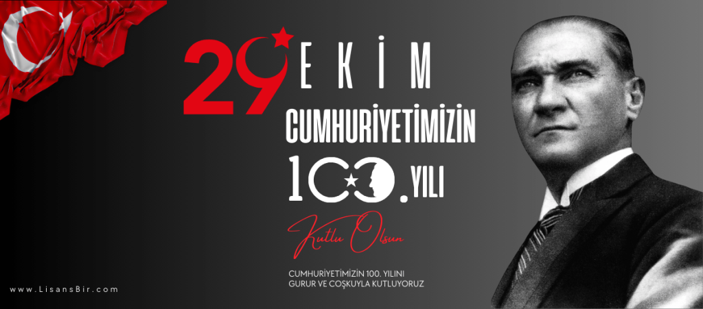 Lisansbir Olarak Tüm Türkiye'nin 100 Yıl Cumhuriyeti Kutlu olsun 100 Yıl Cumhuriyet, Türkiye için büyük bir öneme sahip bir dönemdir.